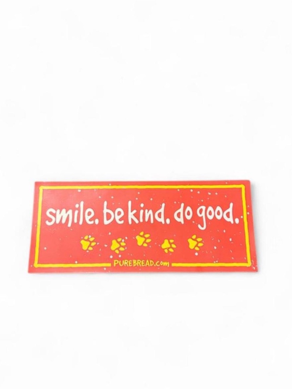 Smile be kind do good dog paw car magnet
